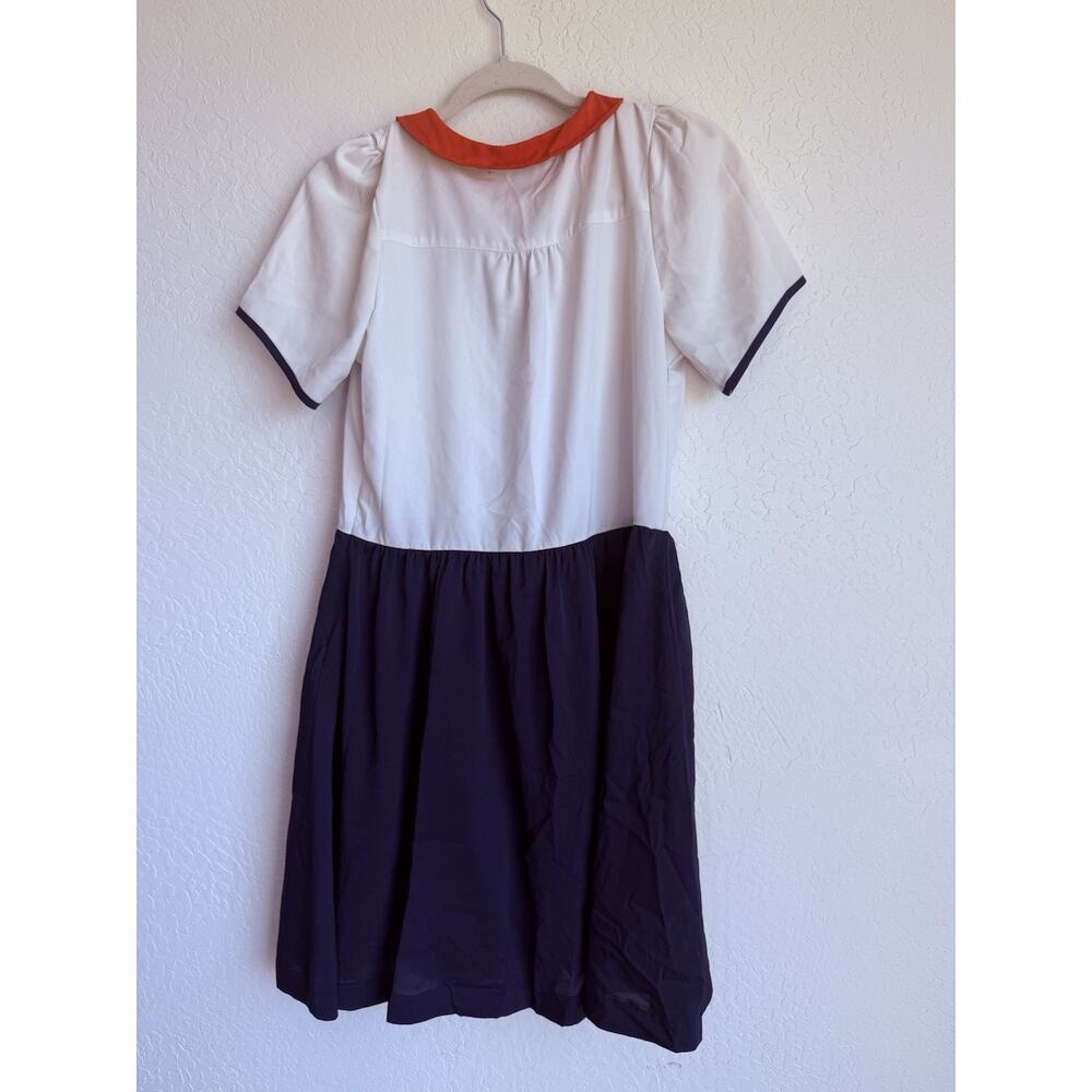 Dear Creatures ModCloth Peter Pan Collar Dress Size Medium Retro Rockabilly Twee - Picture 3 of 9